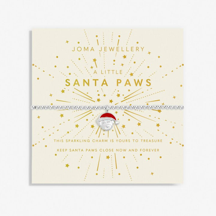 A LITTLE SANTA PAWS GIRLS BRACELET