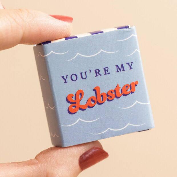 TINY MATCHBOX CERAMIC LOBSTER TOKEN