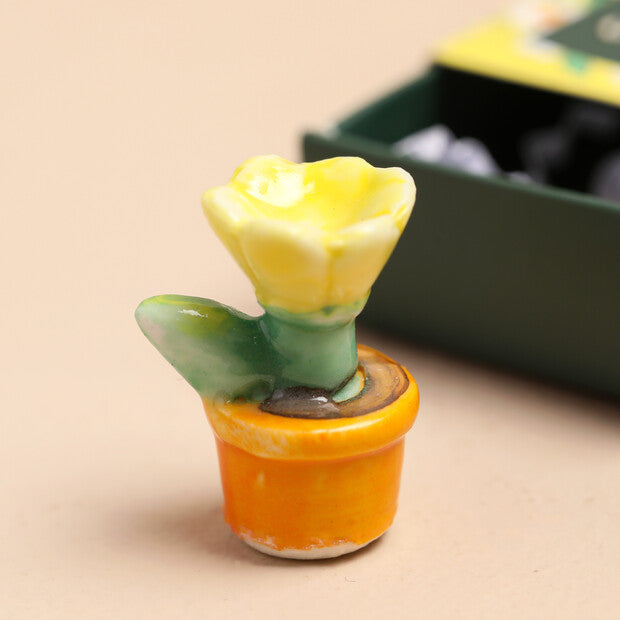 TINY MATCHBOX CERAMIC PLANT POT TOKEN