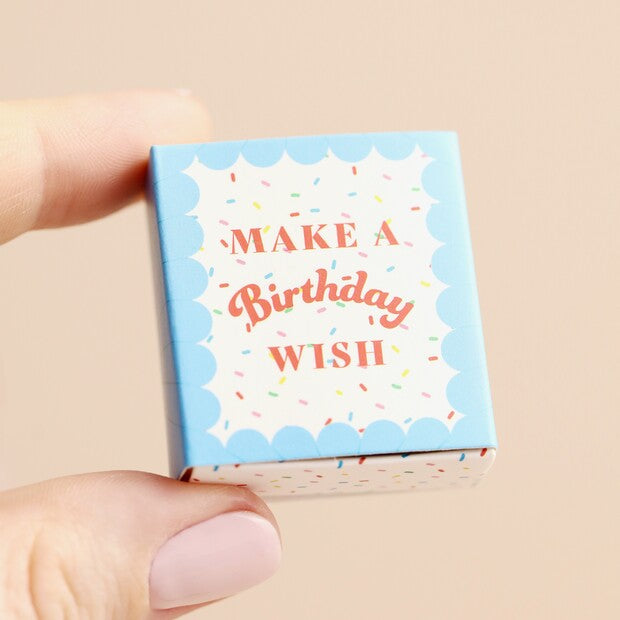 TINY MATCHBOX CERAMIC BIRTHDAY TOKEN