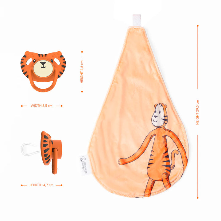 TEETHING SOOTHER & COMFORTER TEDDY TIGER