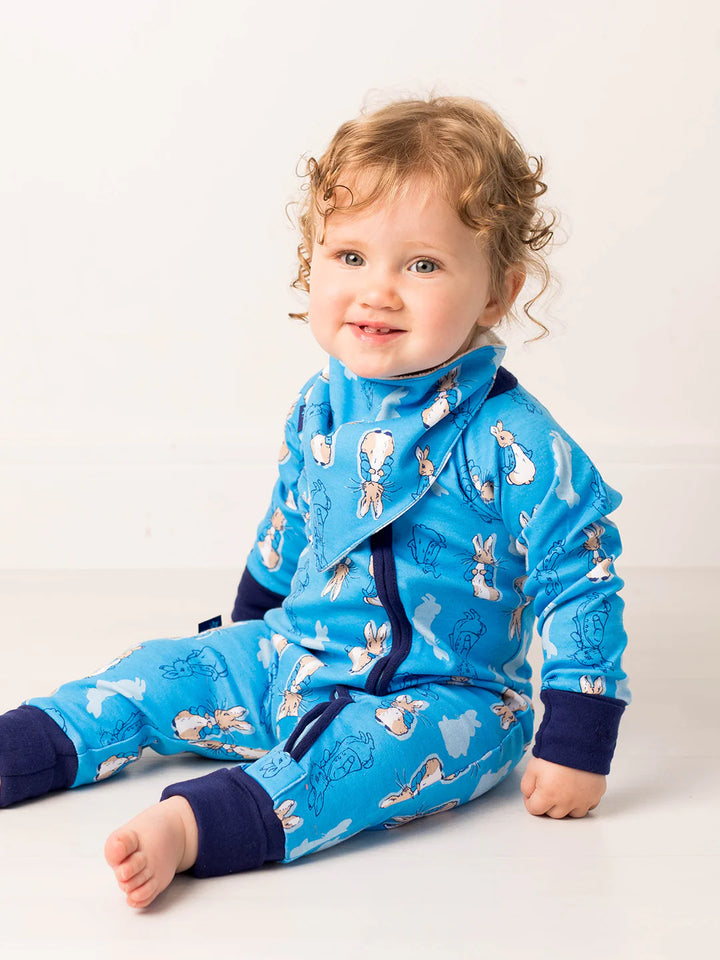 PETER RABBIT NAVY ZIP UP ROMPER