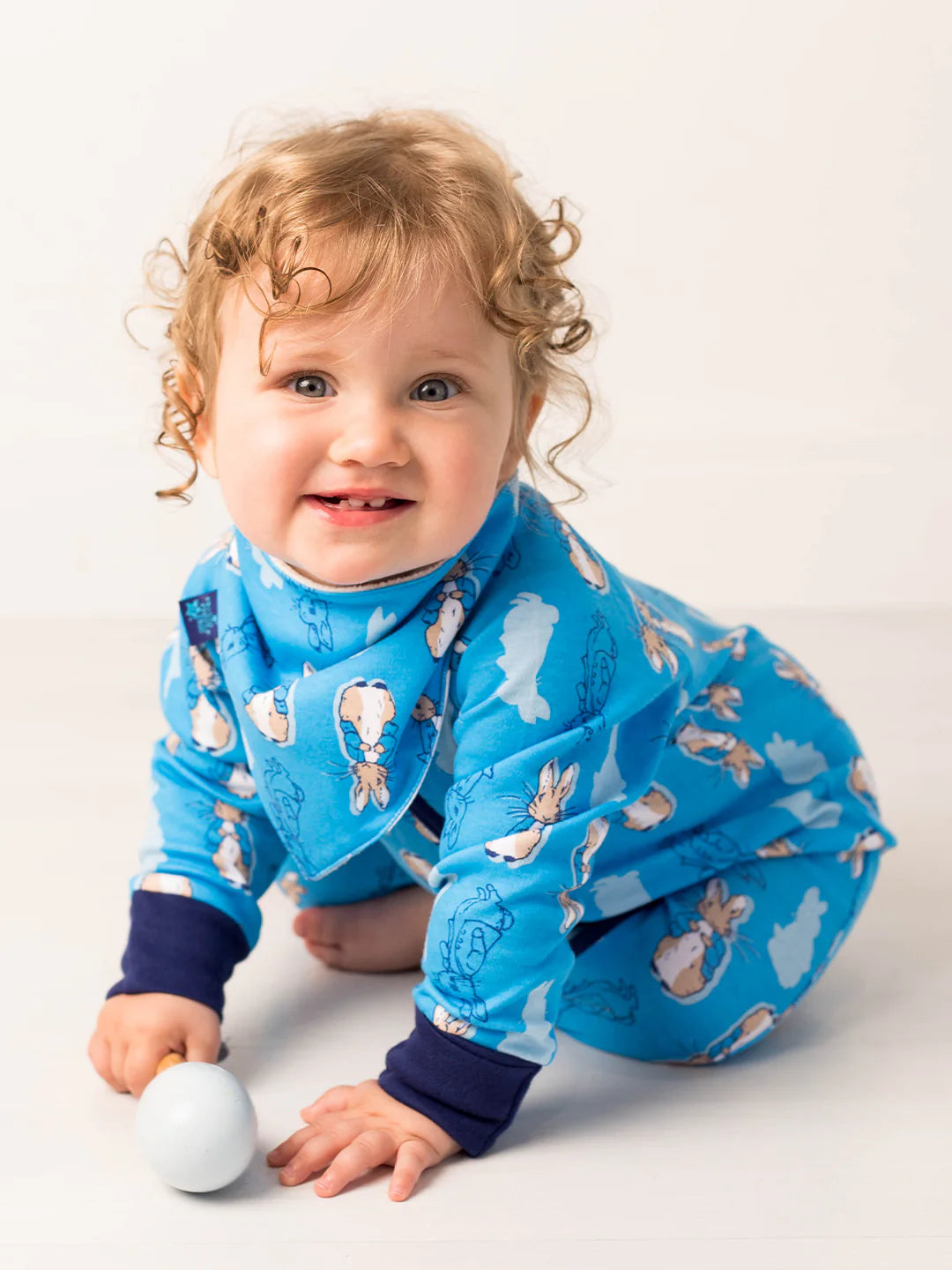 PETER RABBIT NAVY ZIP UP ROMPER