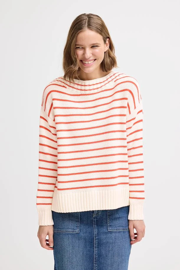 POINSETTIA MIX STRIPE NAGLA JUMPER