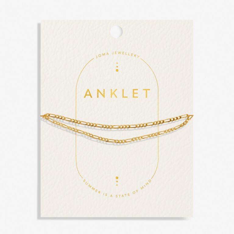 GOLD DOUBLE FIGARO ANKLET