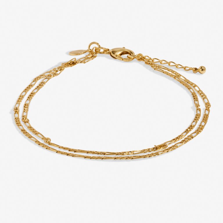 GOLD DOUBLE FIGARO ANKLET