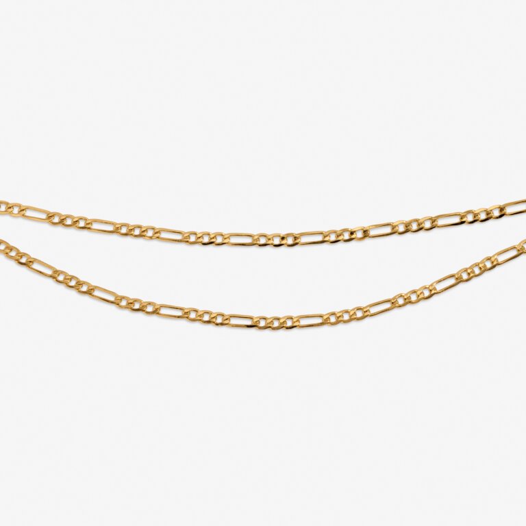 GOLD DOUBLE FIGARO ANKLET