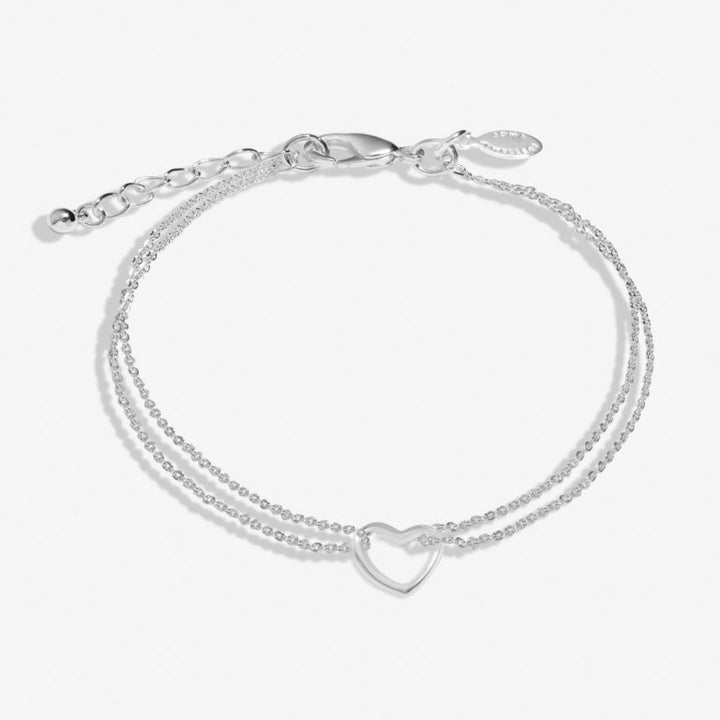 SILVER HEART ANKLET