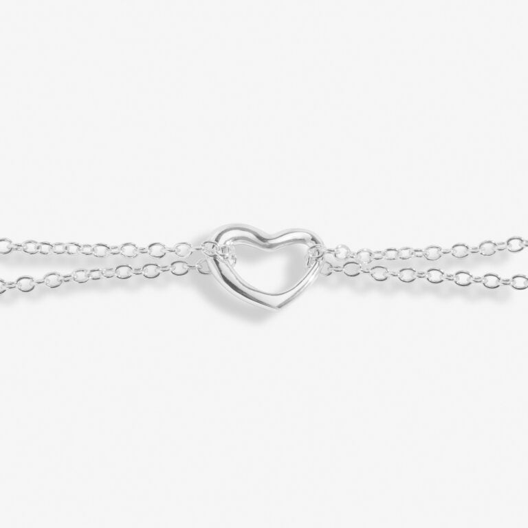 SILVER HEART ANKLET