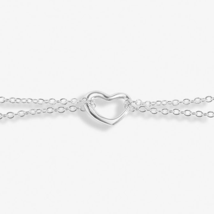 SILVER HEART ANKLET