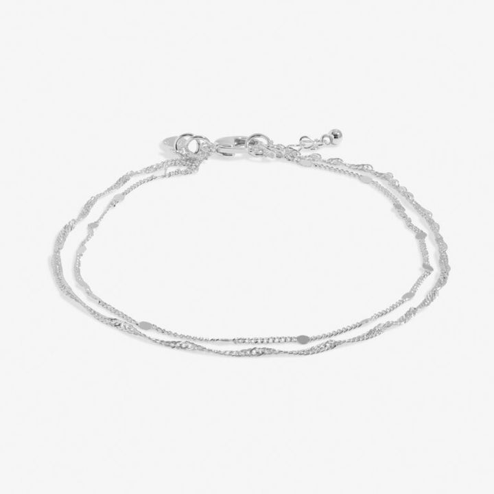 SILVER LAYERED TWIST ANKLET