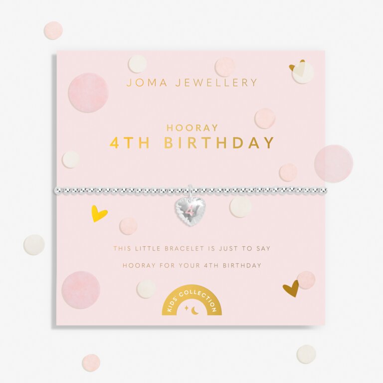 KIDS CONFETTI A LITTLE HOORAY 4TH BIRTHDAY BRACELET