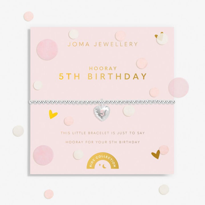 KIDS CONFETTI A LITTLE HOORAY 5TH BIRTHDAY BRACELET