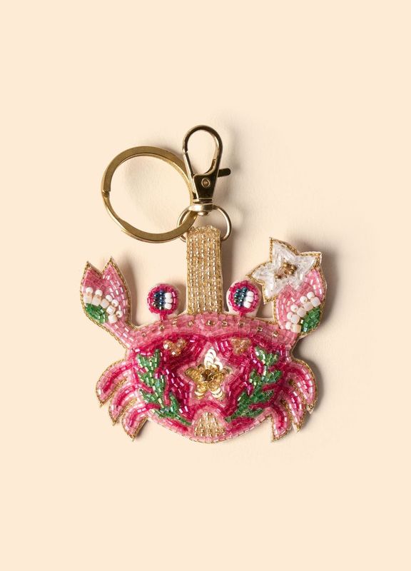 SEAFARING CRAB BEADED KEYRING