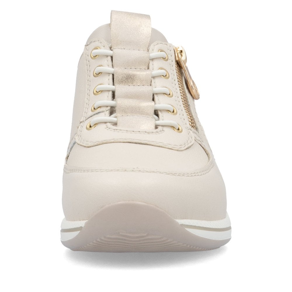 N1156-60 BEIGE ZIP UP TRAINER