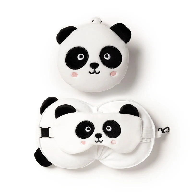 MY TRAVEL BUDDY PANDA TRAVEL PILLOW WITH EYE MASK