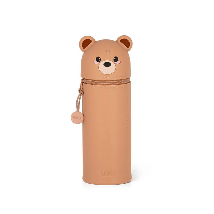 TEDDY BEAR 2 IN 1 SILICONE PENCIL CASE