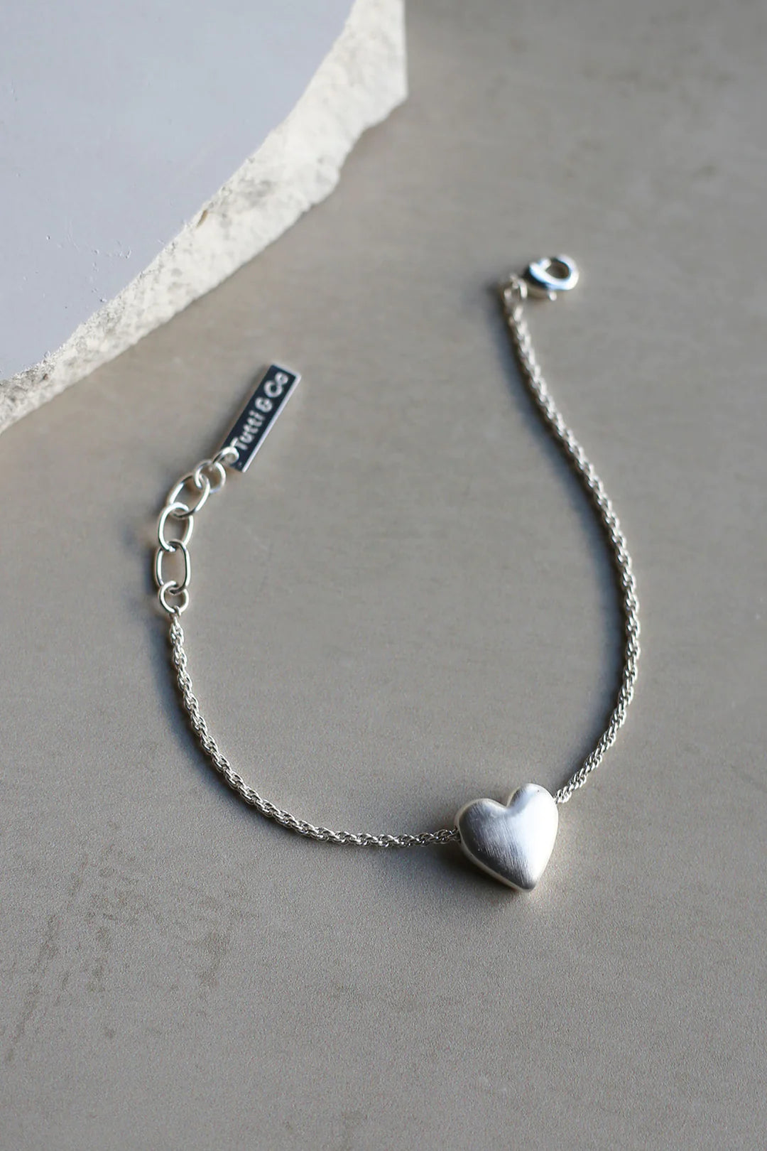 EMBRACE SILVER HEART BRACELET