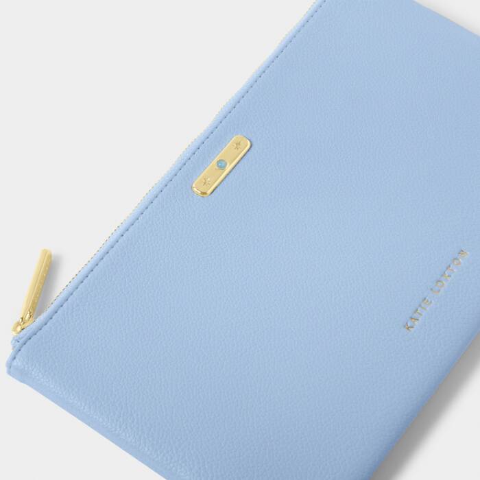 BIRTHSTONE POUCH MARCH AQUA BLUE