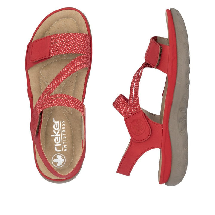 64870-33 LADIES' SANDALS RED CALIFORNIA