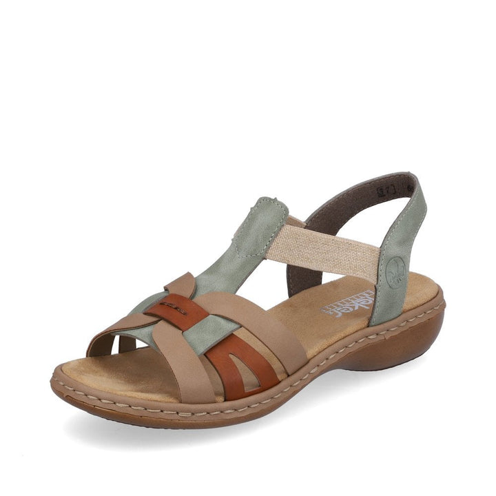 65918-52 LADIES' SANDALS GREEN COMBINATION SEITL. ANFLECHTER