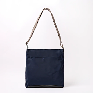 Kennington Crossbody Bag in Midnight Stripe Nylon - Medium