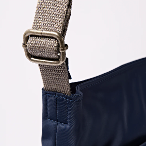 Kennington Crossbody Bag in Midnight Stripe Nylon - Medium