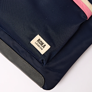 Kennington Crossbody Bag in Midnight Stripe Nylon - Medium