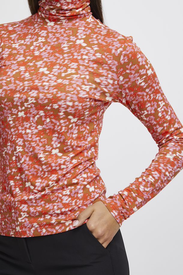 ORANGE FLOWER NAVA LONG SLEEVE TOP