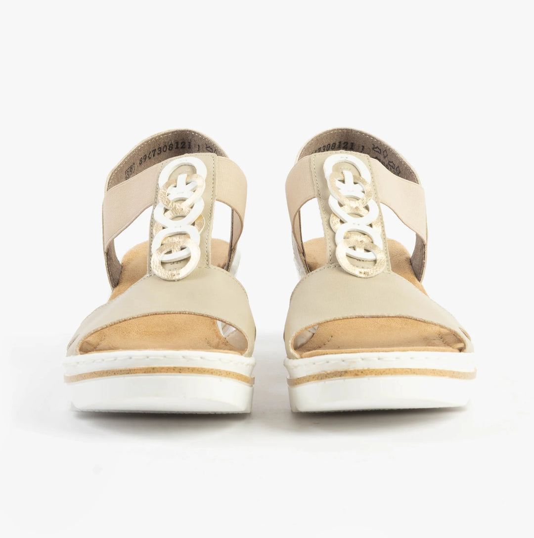 67498-62 LADIES' SANDALS BEIGE SEITL. ANFLECHTER