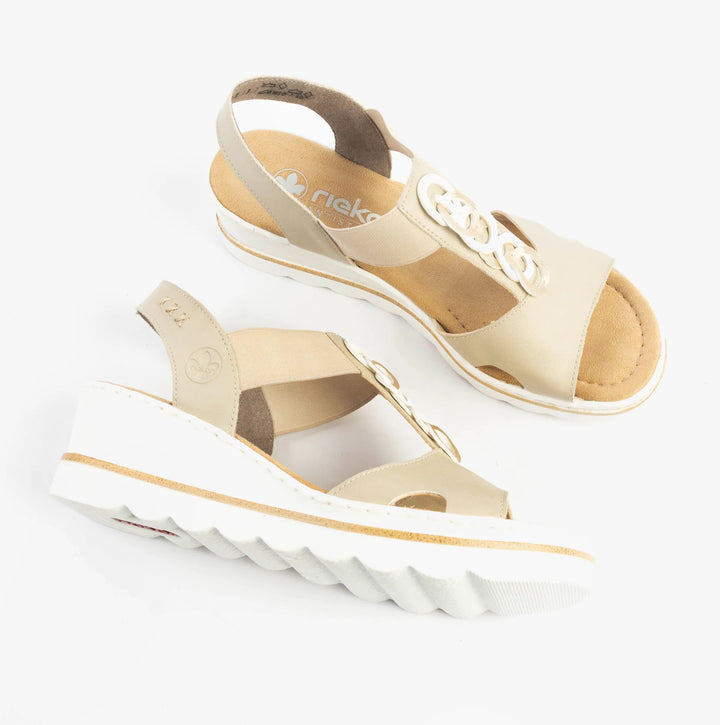 67498-62 LADIES' SANDALS BEIGE SEITL. ANFLECHTER