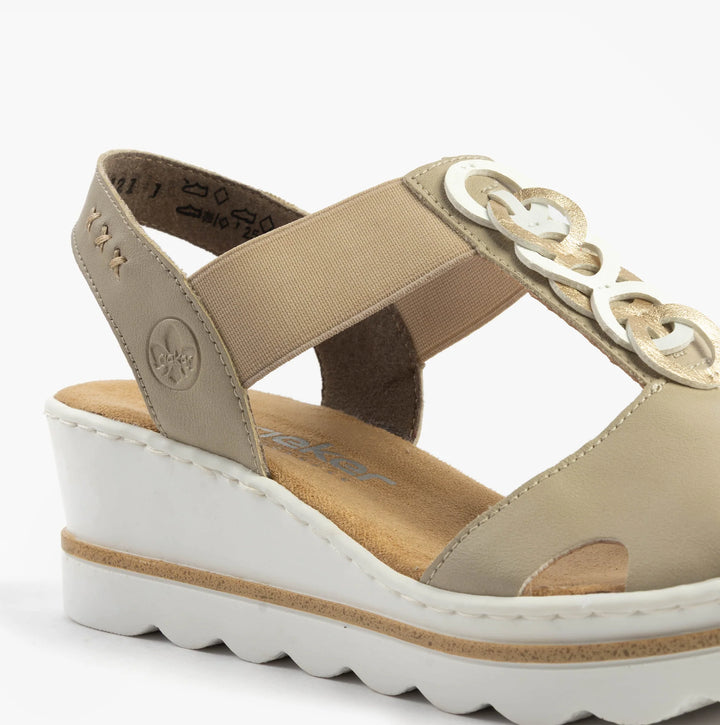 67498-62 LADIES' SANDALS BEIGE SEITL. ANFLECHTER