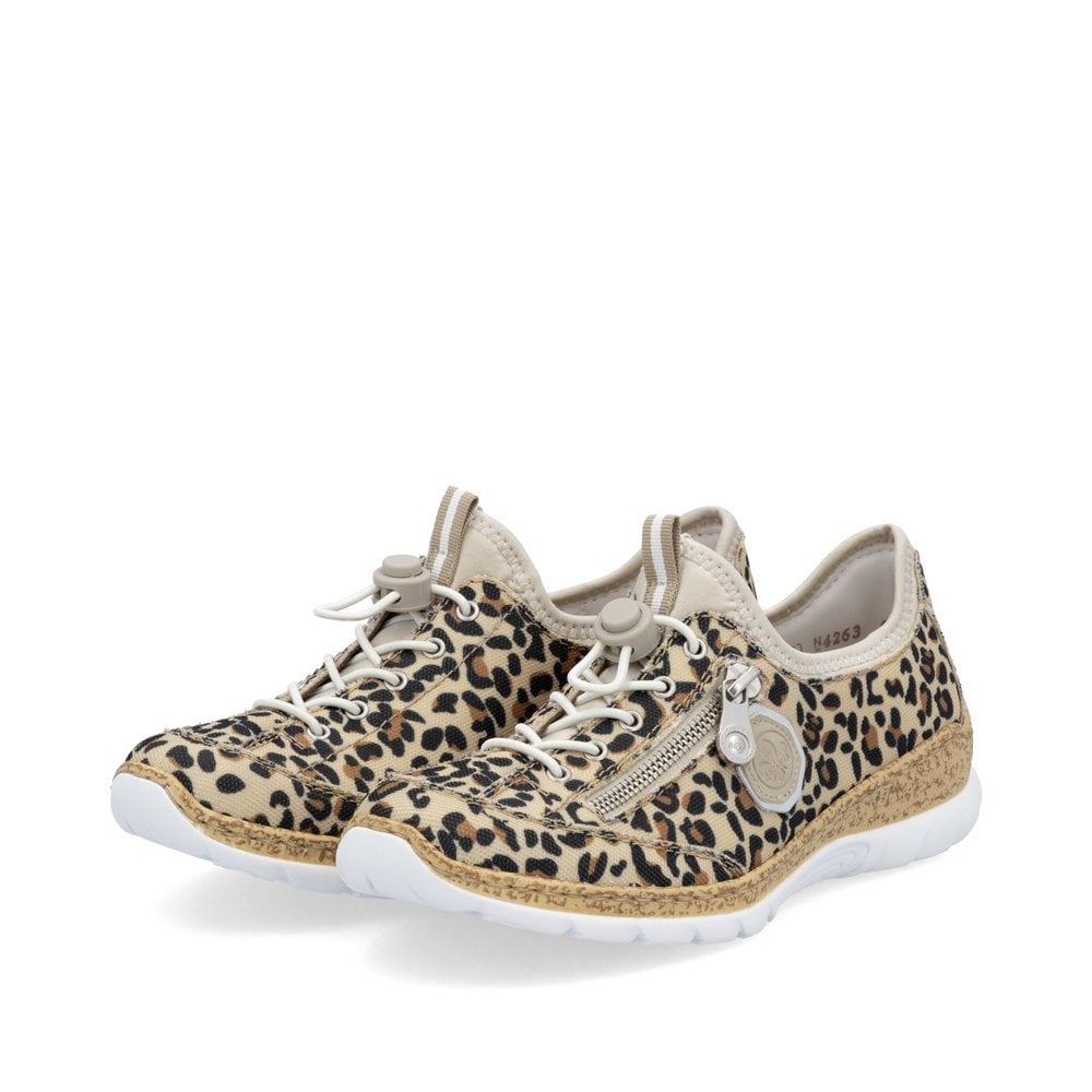 N4263-92 LADIES SHOES BEIGE COMBINATION SEITL. ANFLECHTER