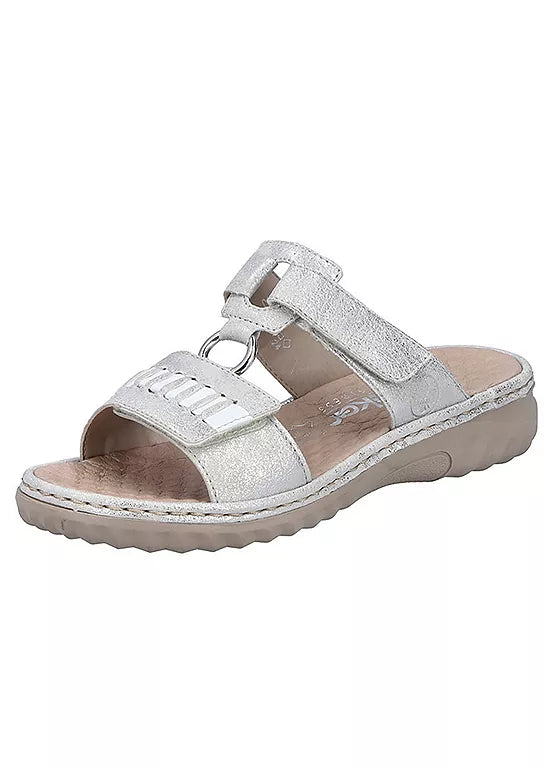 60481-40 LADIES' SANDALS GREY COMBINATION SEITL. ANFLECHTER