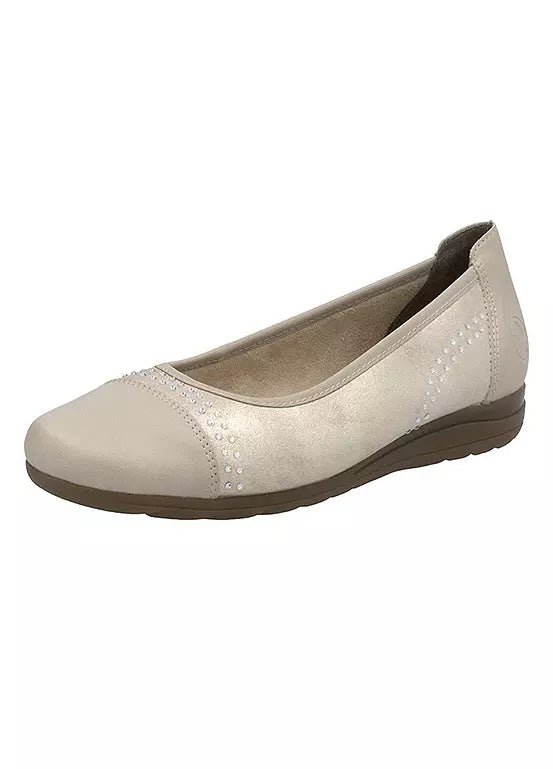 L9353-62 LADIES SHOES BEIGE GESTROBELT