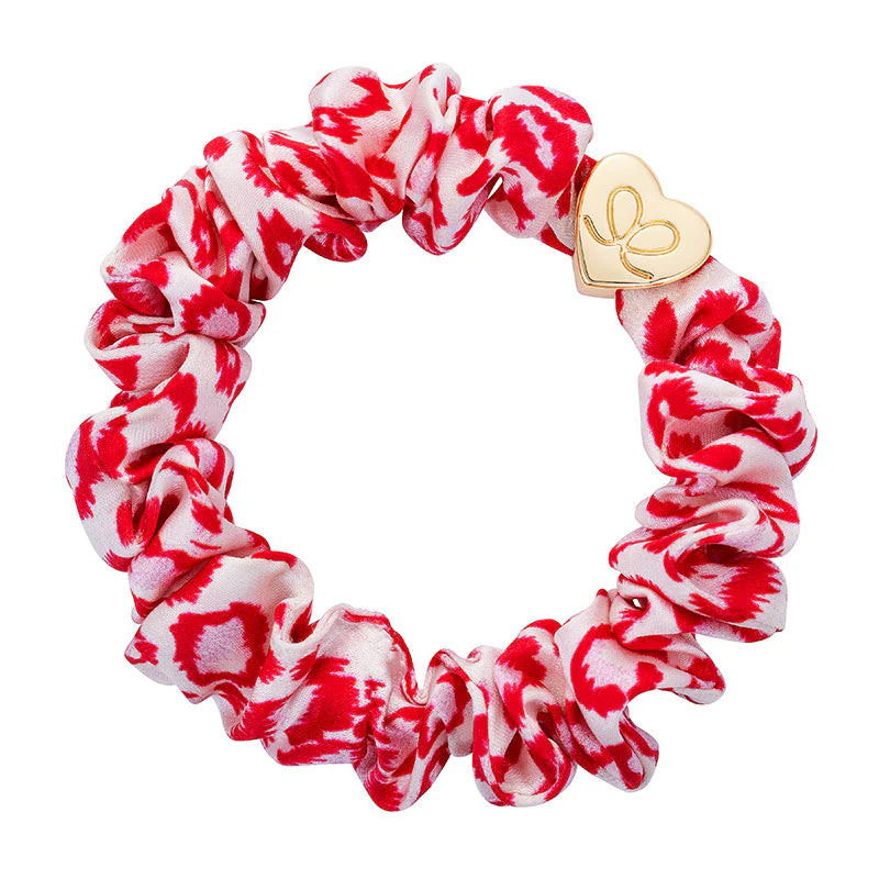 RED LEOPARD SILK SCRUNCHIE