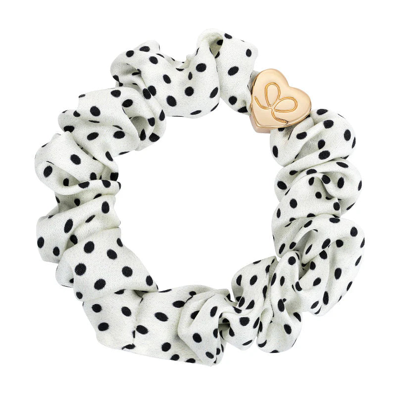 POLKA DOT SILK SCRUNCHIE