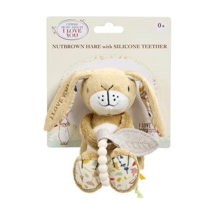 GUESS HOW MUCH I LOVE YOU NUTBROWN HARE WITH SILICONE TEETHER