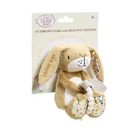 GUESS HOW MUCH I LOVE YOU NUTBROWN HARE WITH SILICONE TEETHER