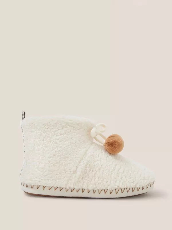 BORG SLIPPER BOOTIE