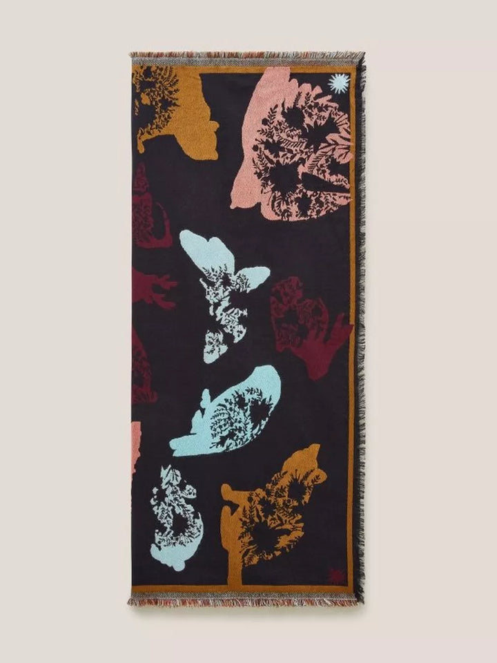 JACQUARD ANIMAL SQUARE SCARF