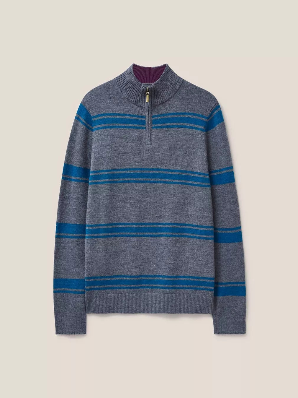 NEWPORT MERINO STRIPE FUNNEL JUMPER