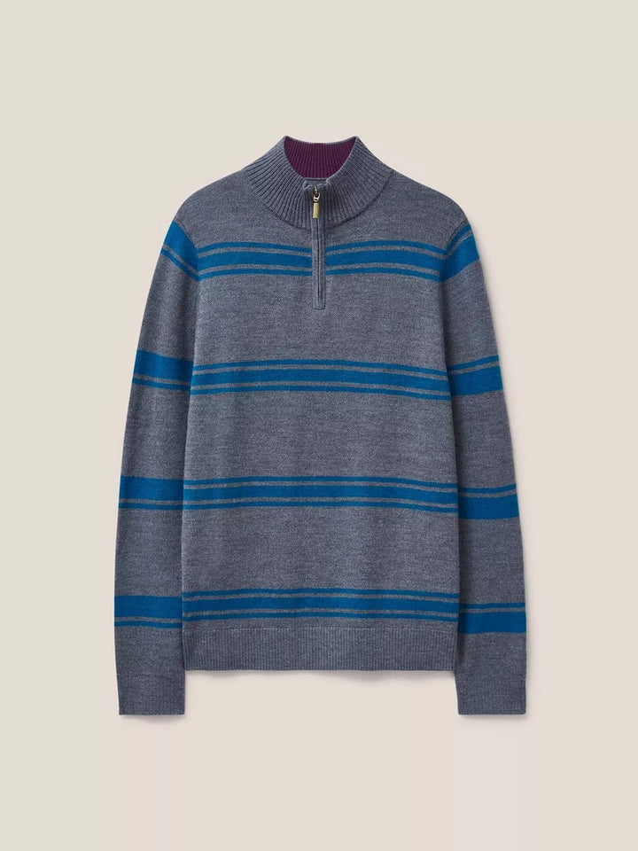 NEWPORT MERINO STRIPE FUNNEL JUMPER