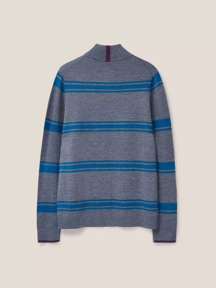 NEWPORT MERINO STRIPE FUNNEL JUMPER