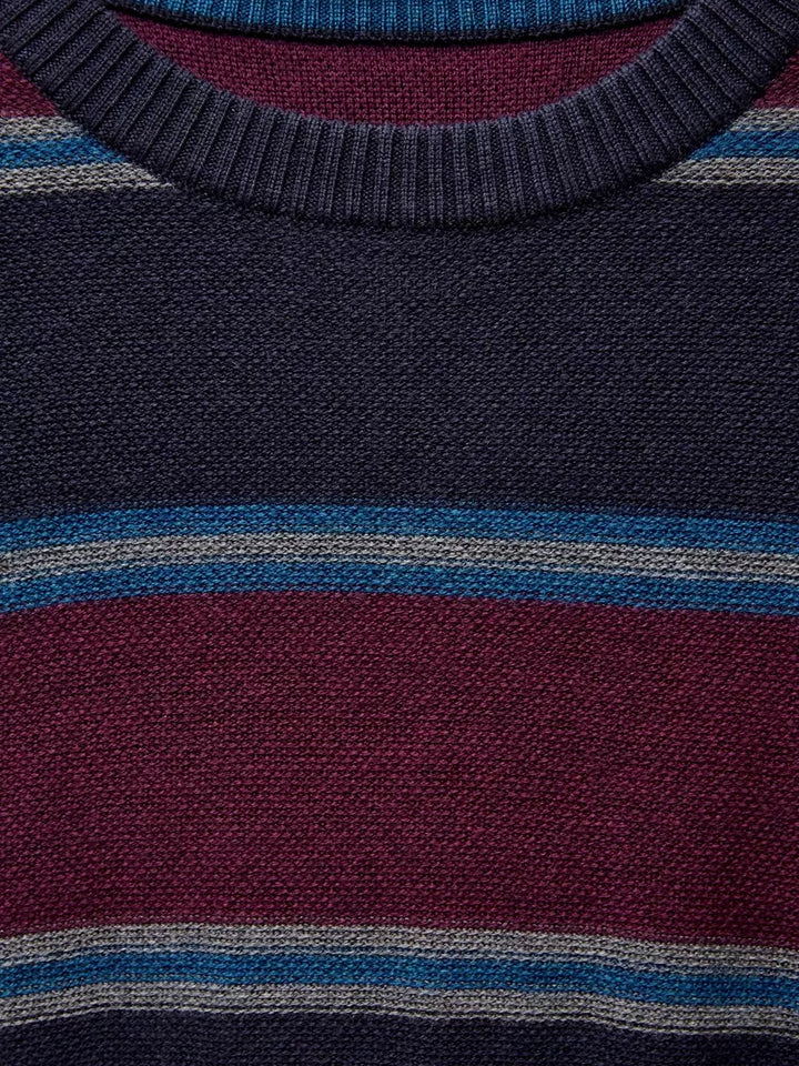 NEWPORT MERINO STRIPE CREW NECK JUMPER