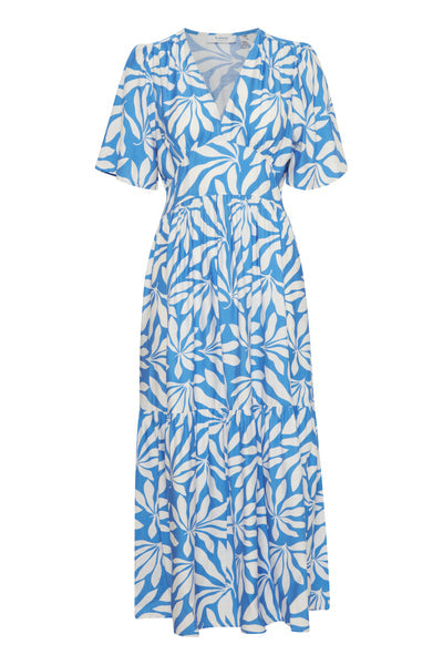 PALACE BLUE PALM ISELA LONG DRESS