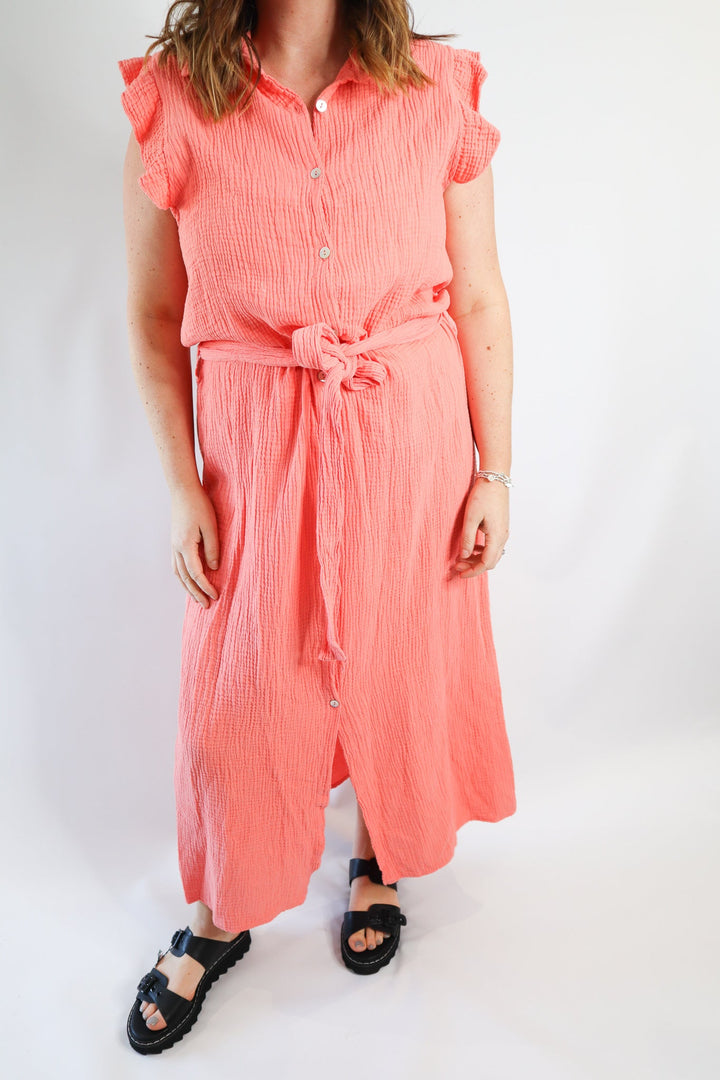 CHEESECLOTH SLEEVELESS DRESS