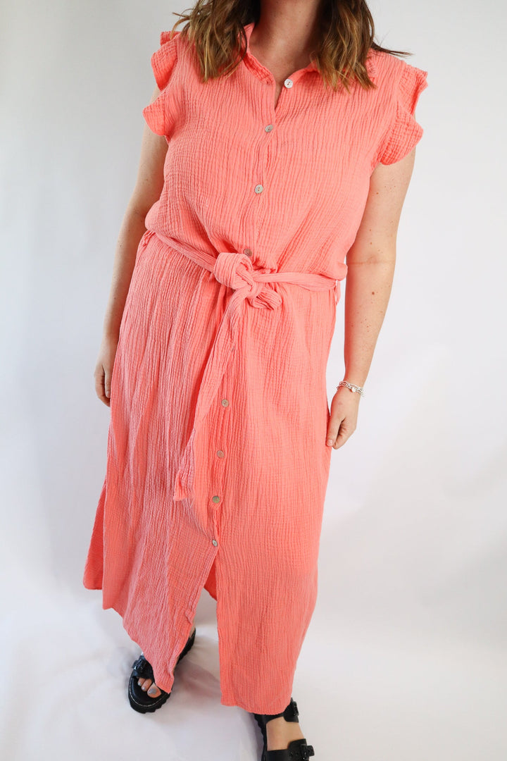 CHEESECLOTH SLEEVELESS DRESS