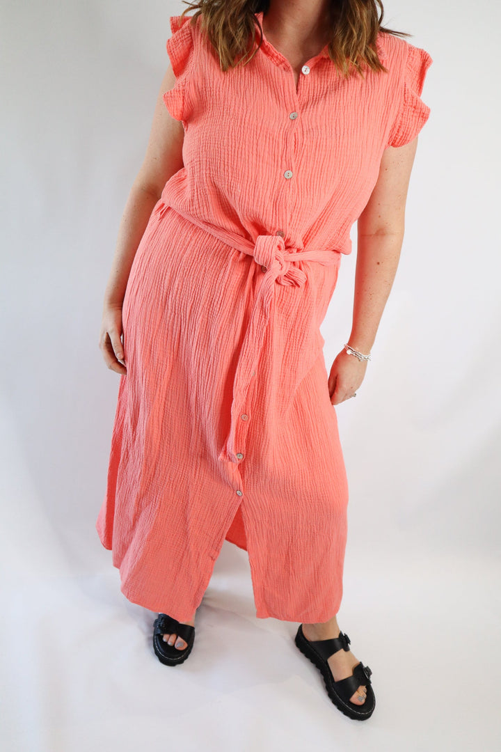 CHEESECLOTH SLEEVELESS DRESS