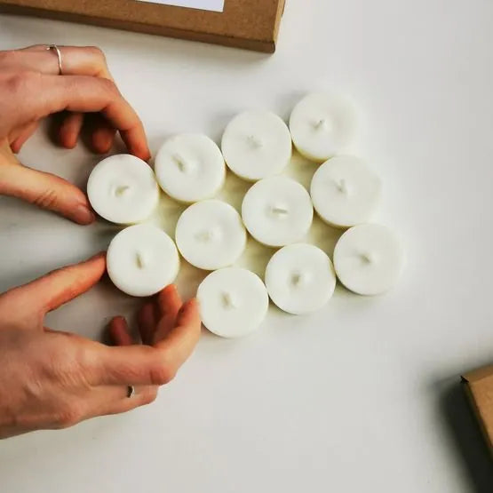 Rhubarb & Rose Soy Wax Tealight Refills – 12 Pack